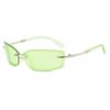 Occhiali da Sole Y2K Senza Montatura Stile Rettangolare Moda Popolare Donna Uomo Tonalità Quadrati Occhiali da Sole per Femmina Maschio Oculos Montatura in Metallo