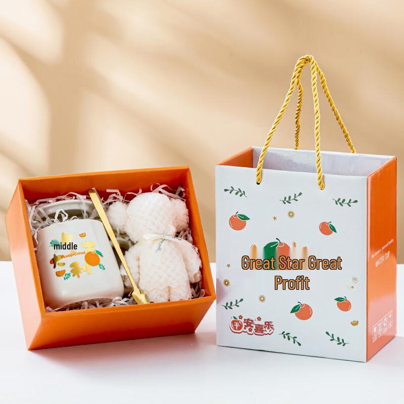 OLOEY Good Fortune Ceramic Mug Gift Set with Accessories