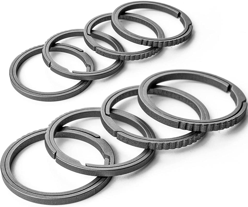 TIMULTI Titanium Key Double Side Stylish Bicycle Key 22mm Outer S X 4 29mm Outer M X Ring, Ring, Push, Anti-Slip Design, Carabiner, Chain,