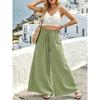 Women Loose Wide Leg Pants Elastic Waist Drawstring Trousers Casual Vacation Straight Leg Palazzo Pants