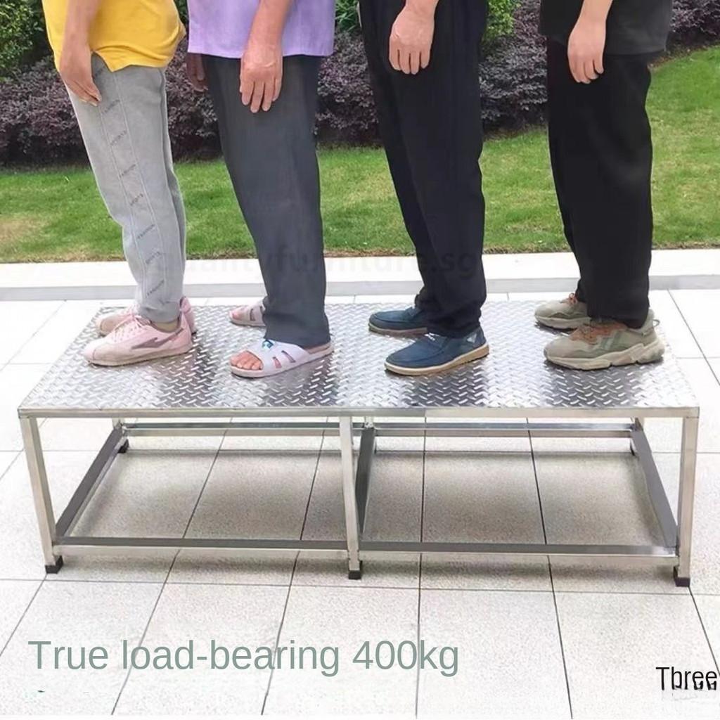 Stainless Steel Non-Slip Household Pedal Stool Tread Step Hospital Industrial Warehouses Metal Thickened Foot Step Stool
