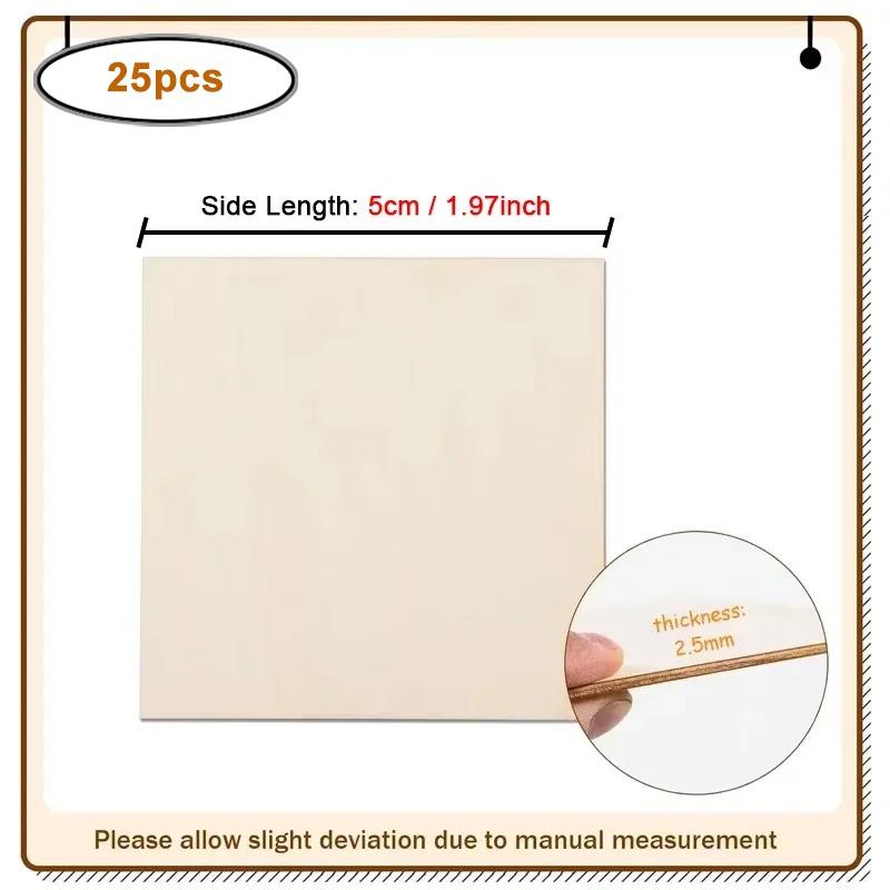 1-10cm Unfinished Wood Square Pieces, Blank Wood Squares Slices Cutouts for DIY Crafts Painting Staining Wood Sign , Home Decor