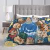 Inazuma Eleven Axel Blaz Gouenji Soft Warm Blanket Camping Plush Throw Blanket Fluffy Bedroom Flannel Bedspread Sofa Bed Cover