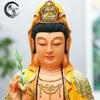 12 inch resin Buddha statue, 30cm colorful Guanyin statue decoration, praying and offering in the Buddha hall
