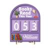 Book Read This Year Counter Sign Reading Tracker Plaque Bookshelf Decoration Handmade Wood Reading Challenge Tracker Book Lovers Gift