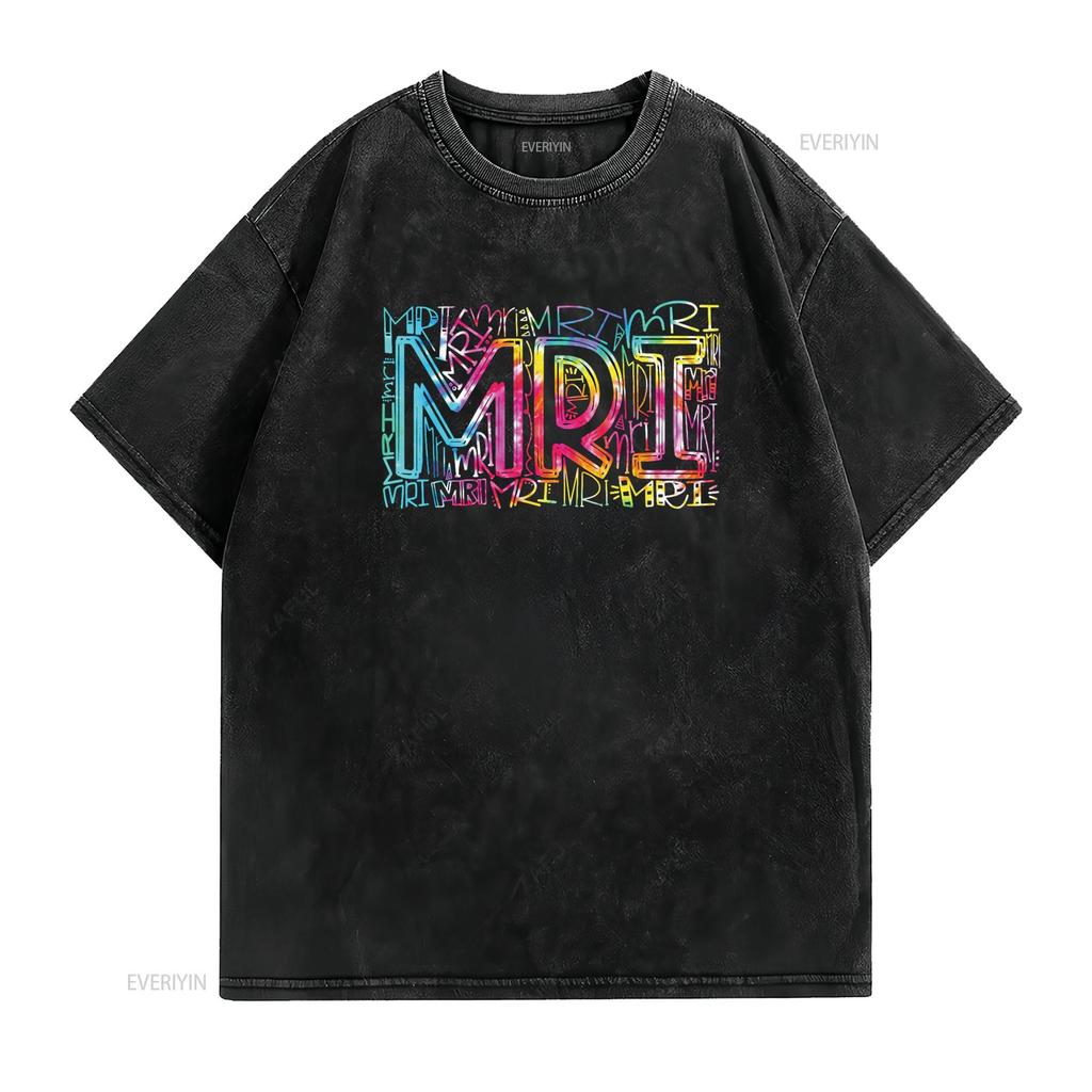 Tie Dye MRI Typography Radiology Technologist Tech T Shirt vintage Washed Slightly designer clothes Stretched Soft Stylish