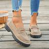 2025 new spring and autumn loafers large size casual polished British style women's shoes thick heel thick sole foreign trade retro single shoes
