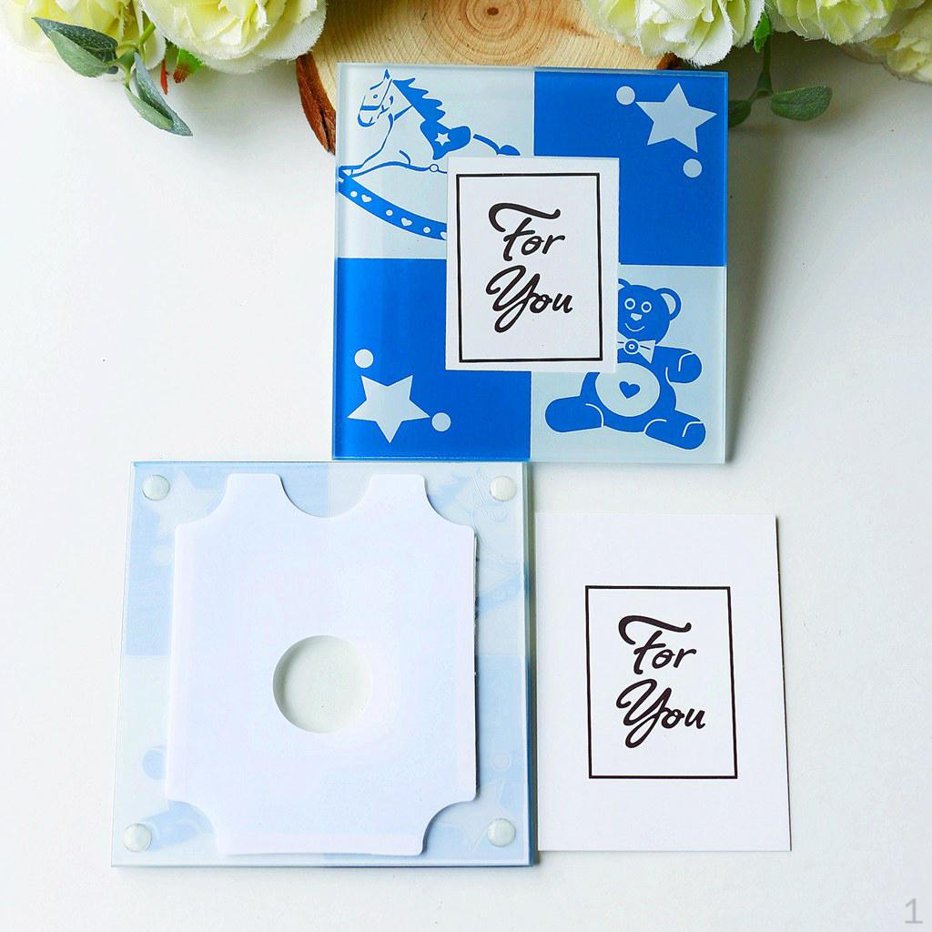 

2pcs Table Cup Mat Photo Coaster Placemat синий