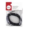 Lanières rondes en cuir 2mm Noir 100 cm 2 pièces