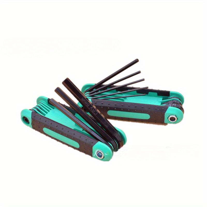 8 in 1 Folding Allen Wrench Set Metric Allen Key Set Tool Or Folding Tamper Proof Torx Key Set Portable Star Wrench Kit