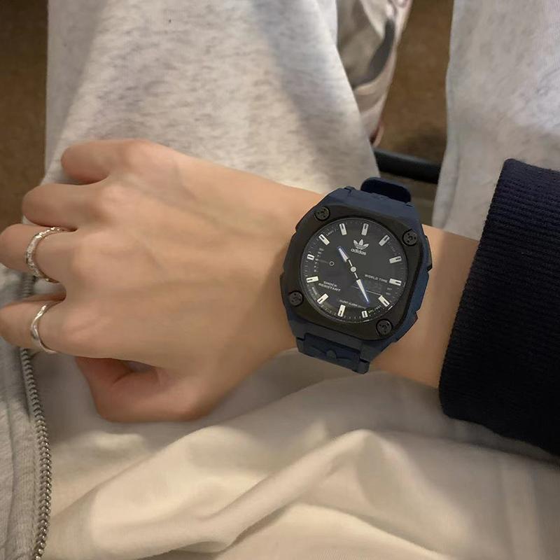 Adidas Originals Street Series Watch Quartz Movement Resin Strap Black Dial Men watches AOST225452I