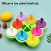 Ice Cube Mold Tray Food-Grade Silicone Ice Maker with Lid 9 Holes Easy Release Infant Food Food Container