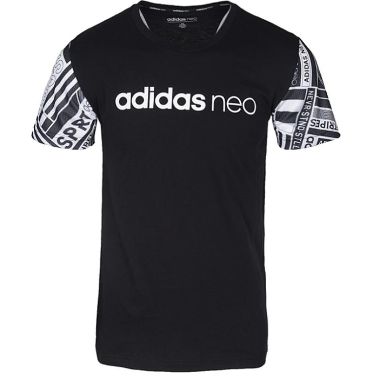 Adidas Neo T Shirts Men s Black Crew Neck Moderate CE1039 M