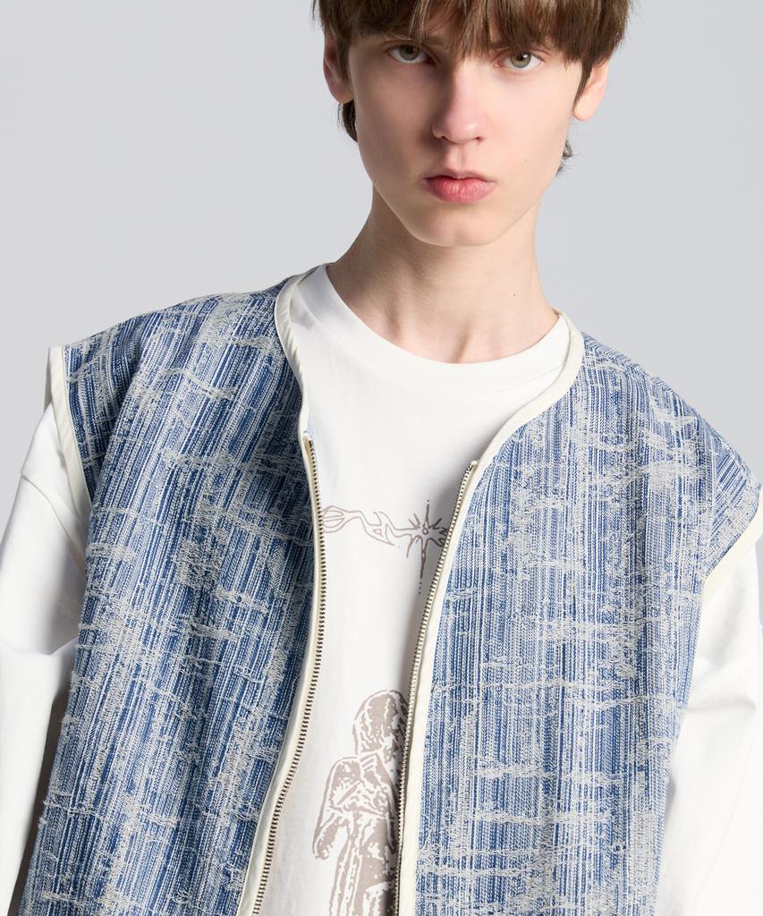 Tener Cracked Denim Camper Vest