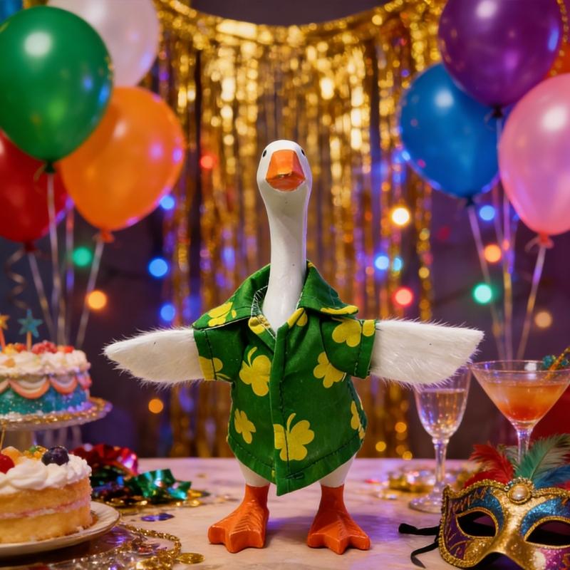 User Friendly Polyester Mini Geese Holiday Ornament for Festival Decoration Long Time Easy Party Fun Family Bondings