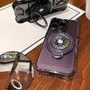 Luxury Magnetic 360 ° Rotating Bracket Phone Case For iPhone 17 16 15 14 13 12 11 Pro Max 15 16 Plus 17 Air Plating Clear Cover