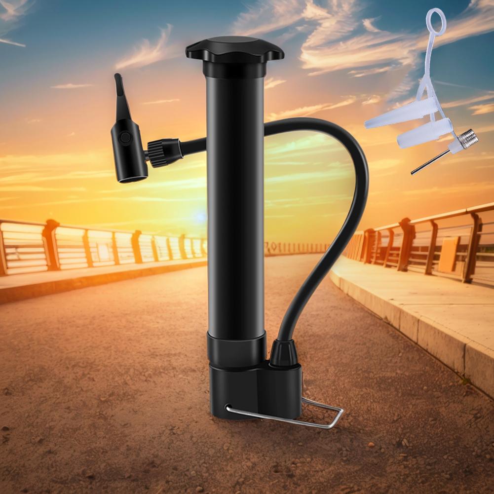 80PSI Bicycle Floor Pump Schrader Valve Balloon Tire Inflator Lightweight Bicycle Tire Pump for MTB Tires Balls Balloons