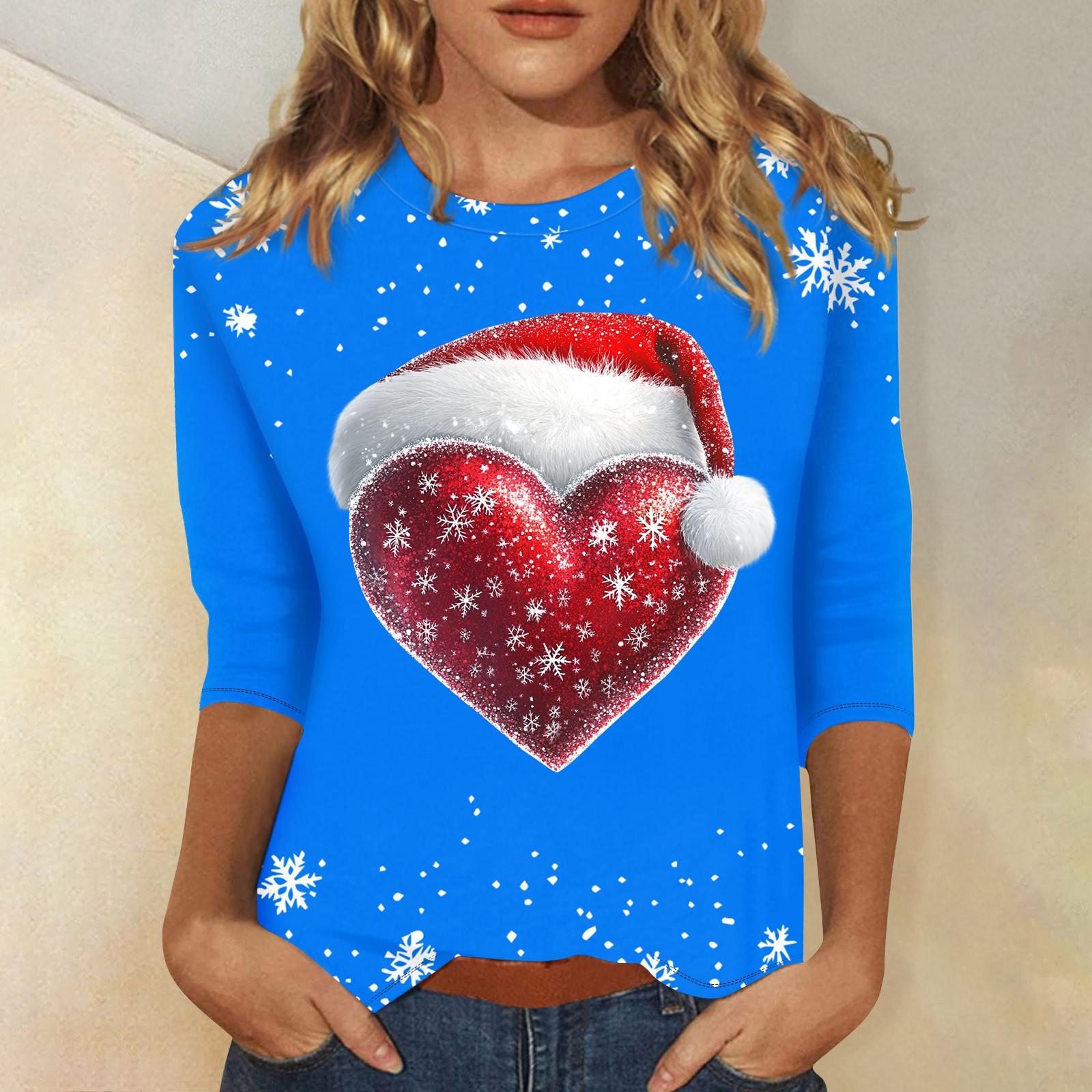 

Женский модный повседневный пуловер с рукавами 3/4 и воротником-стойкой XL синий