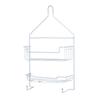 Rust Resistant 2 Tier Hanging Shower Caddy with Suction Cups Razor Holder Hooks Bathroom Organizer Storage Solution