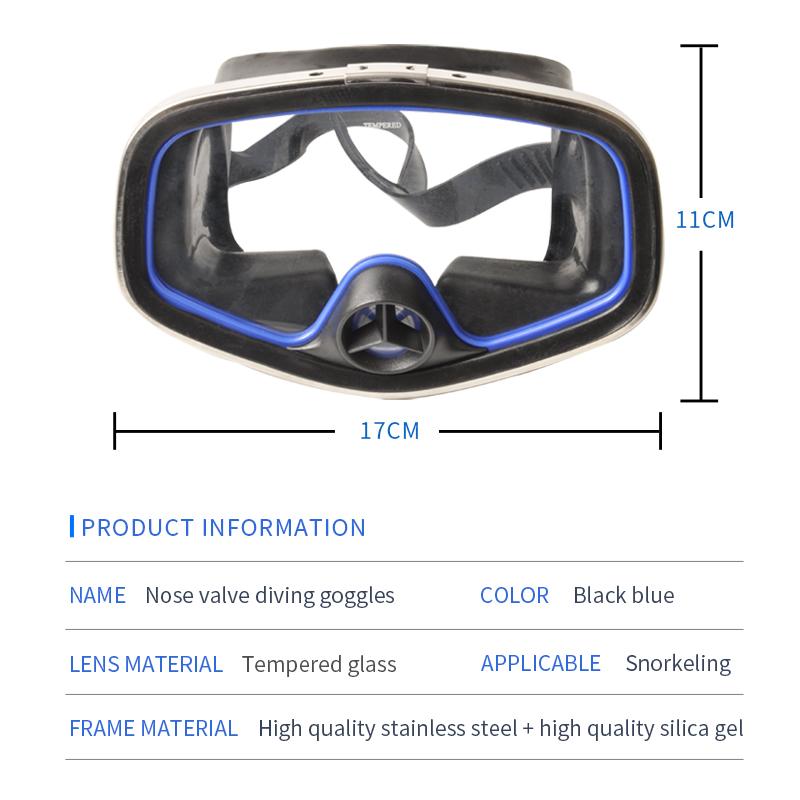 Yonsub mască de scufundări profesională pentru adulți, ochelari de scufundări anti-aburire ultra-clari, echipament de snorkeling pentru înot