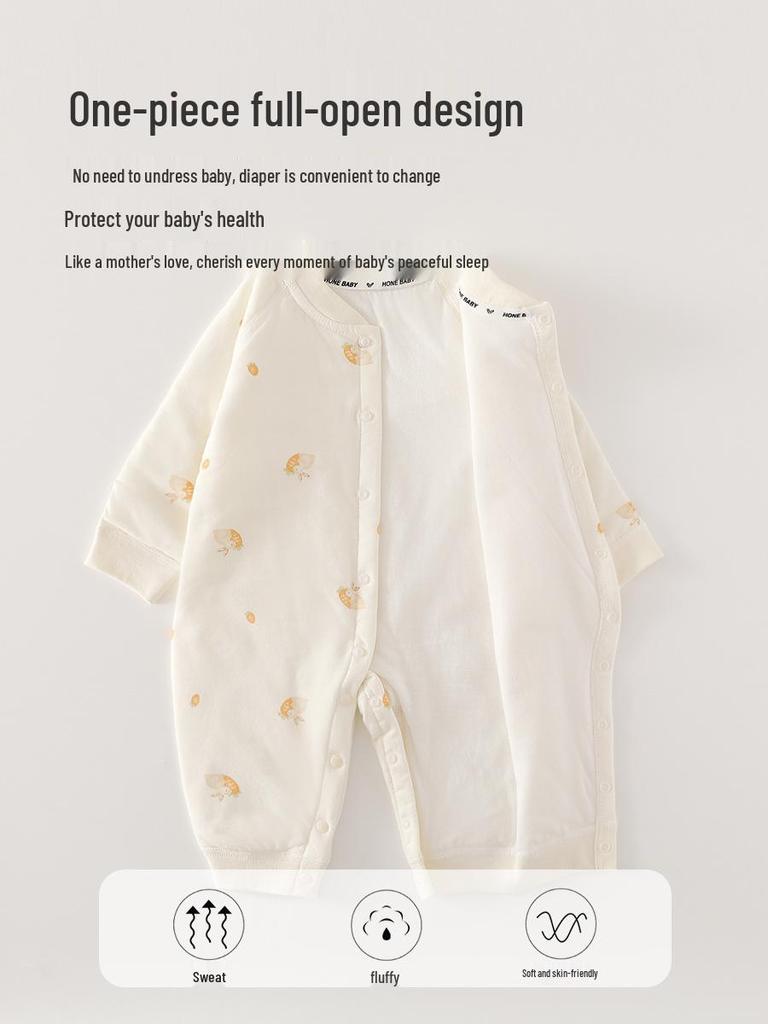 Pure Cotton Baby Romper - Warm Autumn/Winter Outfit for Infants
