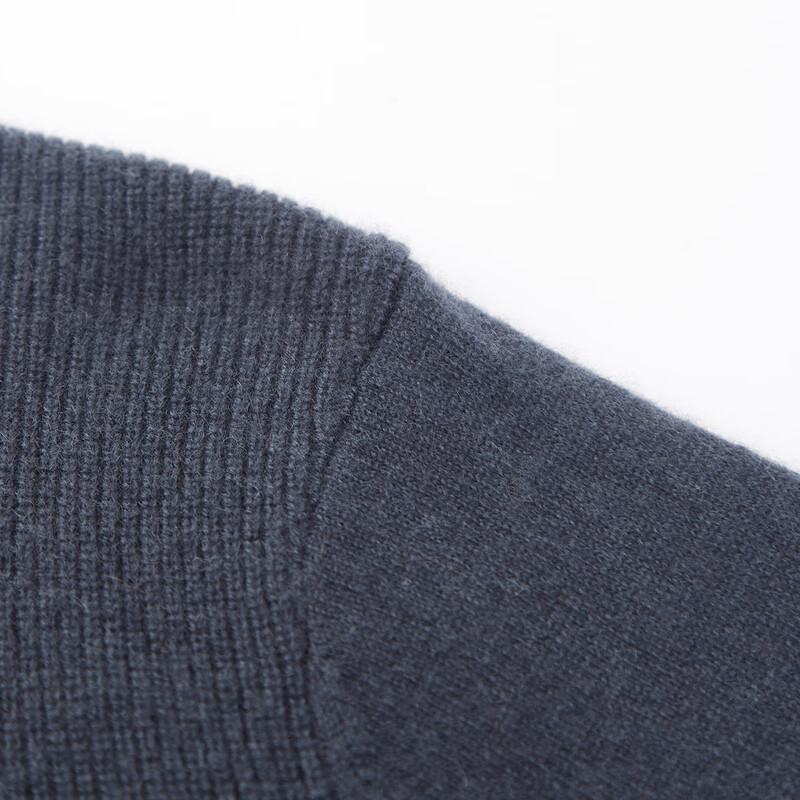 Shanshan Men's Heavyweight Jacquard Cashmere Wool Pullover Sweater