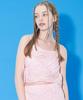 Margarine Fingers Ribbon Shirring Top (Light Pink)
