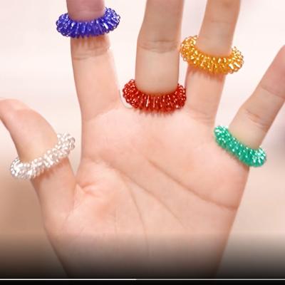 15pcs Acupressure Rings Spiky Sensory Finger Rings Set for Teens Adults Stress Reducer Massager Stress Relief Fidget Toys