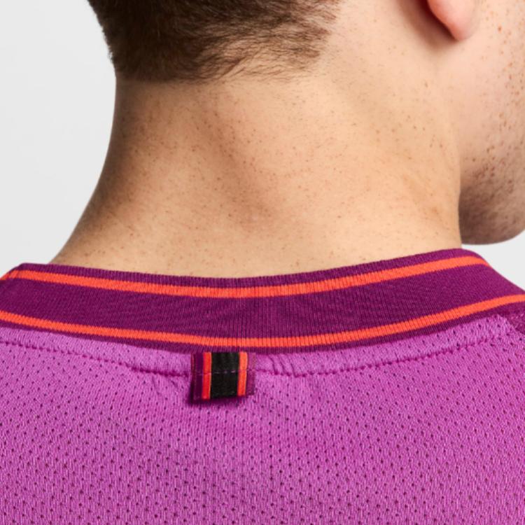 Nike Court Heritage Lightweight Breathable Moisture-Wicking Color-Block Short Sleeve Tennis Shirt Men Tops Purple Red FN0318-518