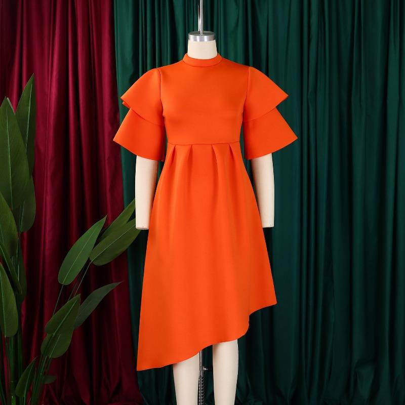 Plus Size Women's  Summer New Fashion Elegant Double Sleeve Banquet Evening Dress