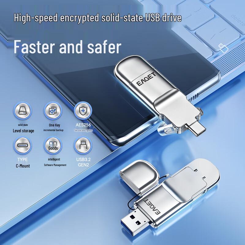 EAGET USB 3.2 Typ-C Dual-Interface Hochgeschwindigkeits-USB-Stick