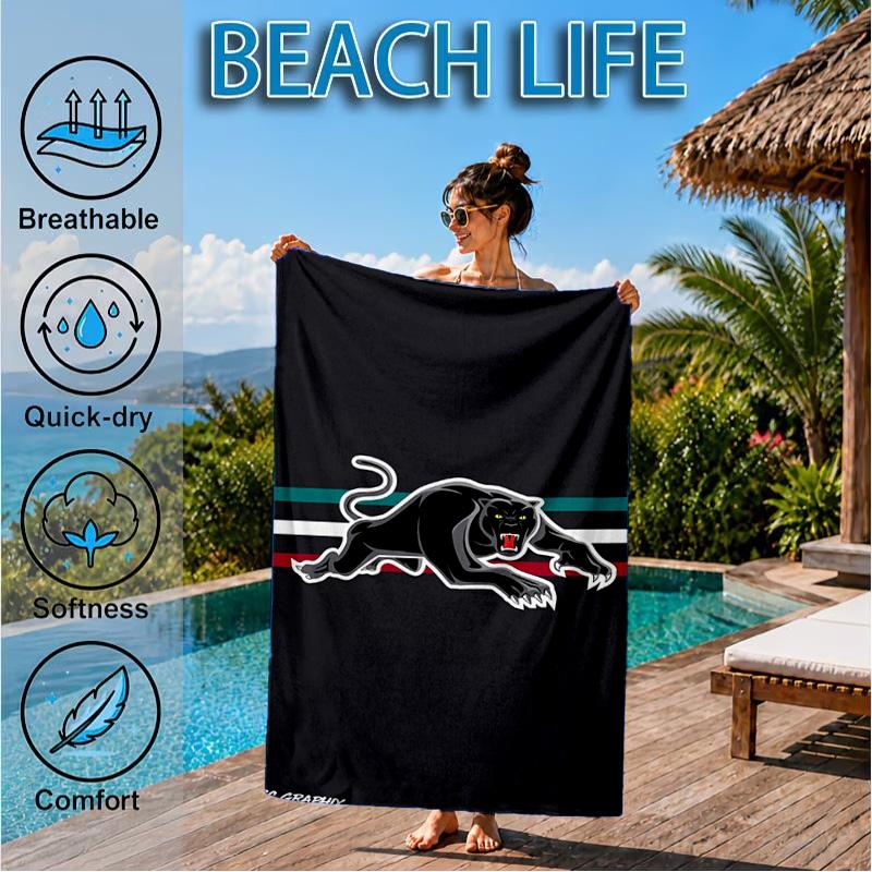 Panther Panthers Spirit Beach Towel, Quick-drying, Easy to Care for, Suitable for Both Fitness and Beach Vacations,Sports Essential