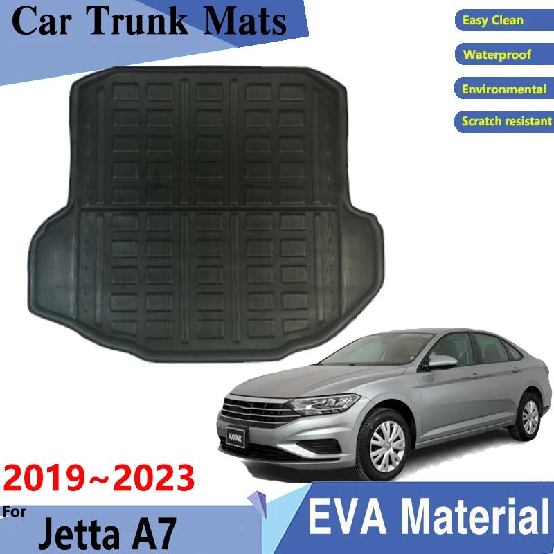 Car Trunk Mats for Volkswagen Jetta A7  ~  VW Vento Sagitar MK7 7 Car Rear Cargo Tray Trunk Mat Rear Pad 3D EVA Material