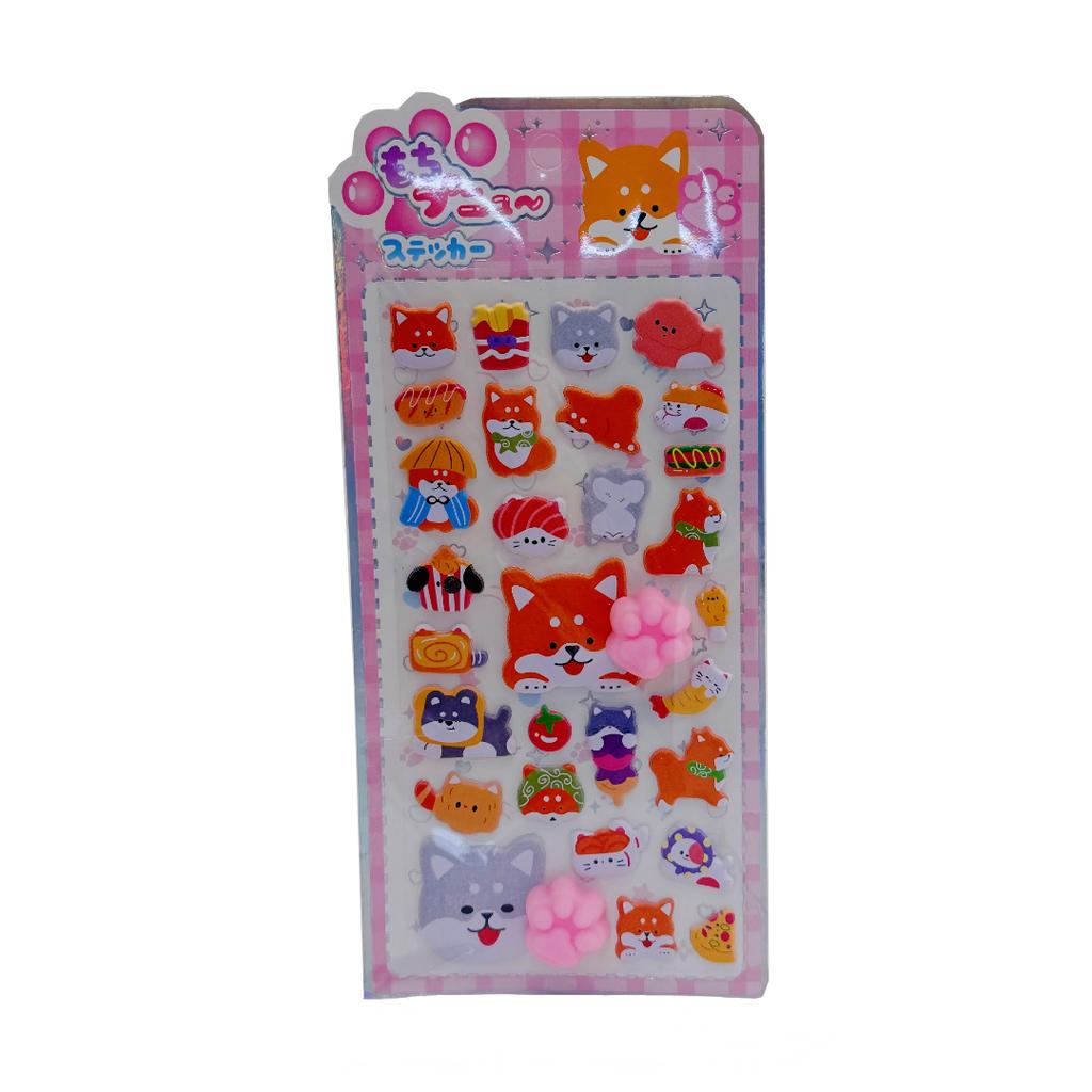 Cute Animal Puffy Bubble Stickers Self-Adhesive 3D Assorted Kids Stationery Stickers for Journal Notebook DIY Craft Decoration