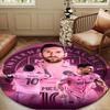 Messi's Pink  Round Mat, Anti-slip Circle Carpet Chair Rug For livingroom,Bedroom, Doormat Home Decor Gift Christmas Gifts