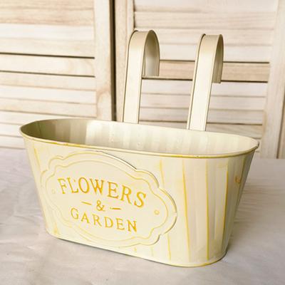 Over Fence Planter Iron Hanging Flower Pot Railing Planter with Detachable Hooks for Home Garden Fence Deck