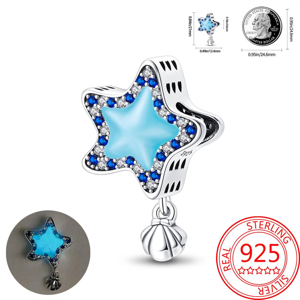 Noctilucent Copper Marine Organism Flowers Firefly Star Moon Build Pendant Bead Fit Bracelet Necklaces Party Gifts