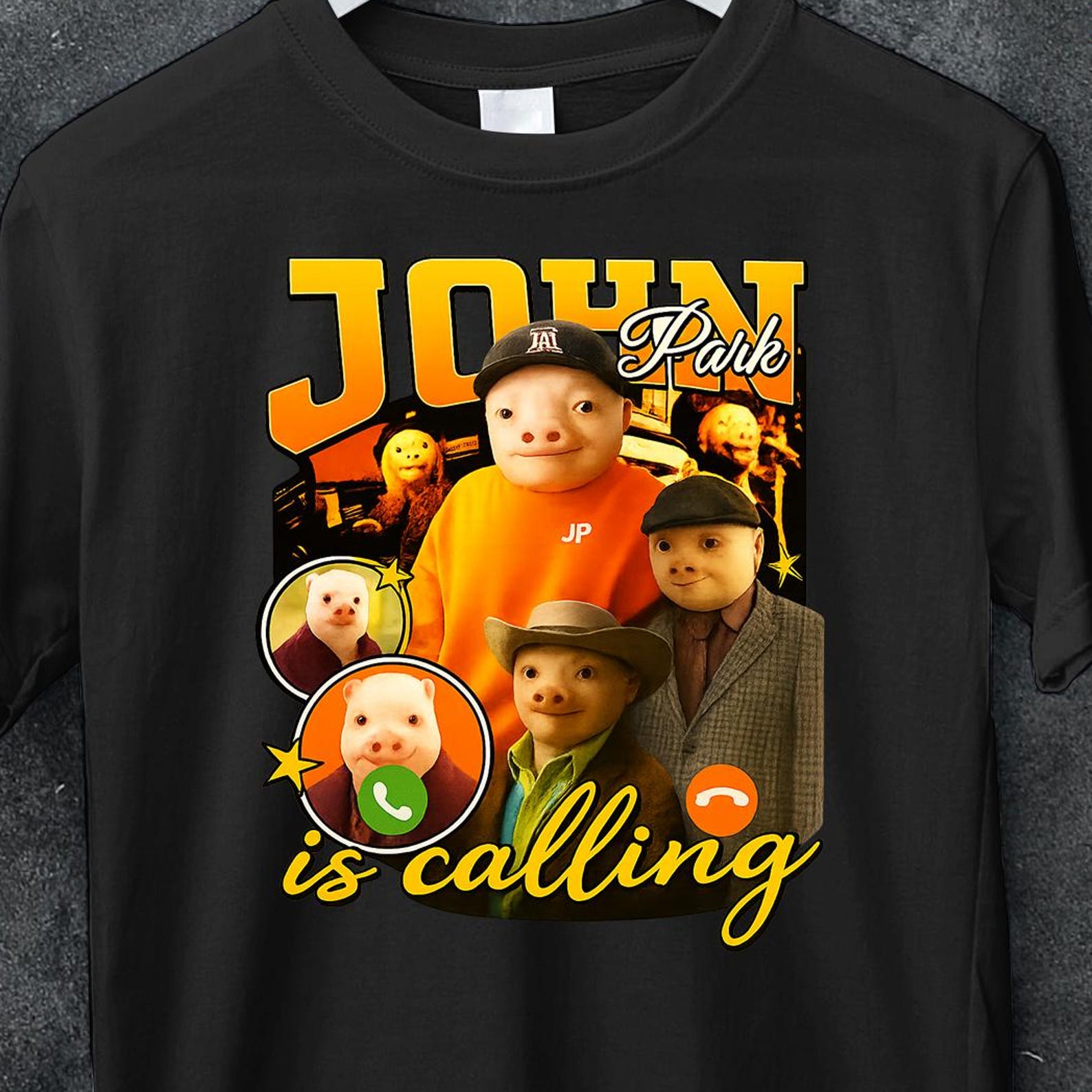 John Pork Meme T-Shirt, Funny Memes Tee, Dih Memes TShirt, John Pork Is Calling, Brainrot Meme Apparel, Viral Meme Gift for Teens & Adults S