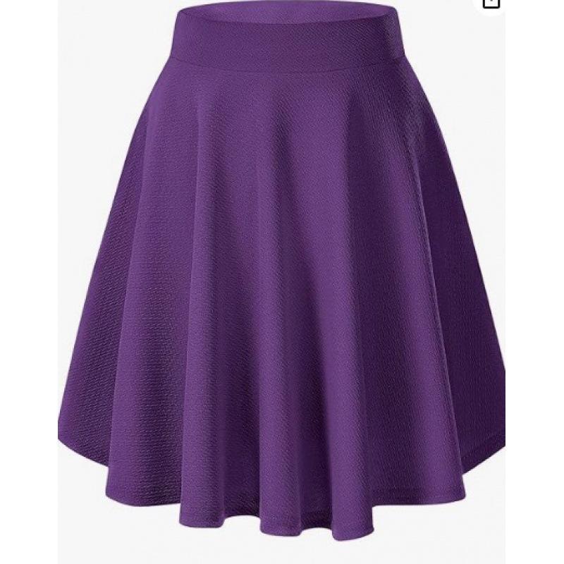 European & American Women's Versatile Stretchy Flared Mini Skirt - Casual Skateboard Skirt