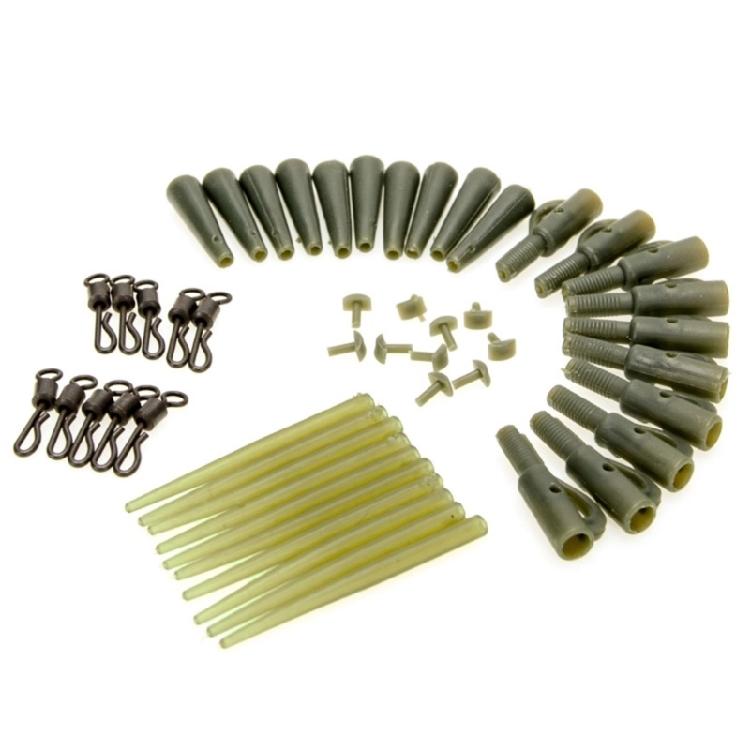 

Fishing Gear Accessories Fishing Tackle Leads Clip Fast Change Swivels Anti Entanglement Sleeves for Rigs 50pcs 1