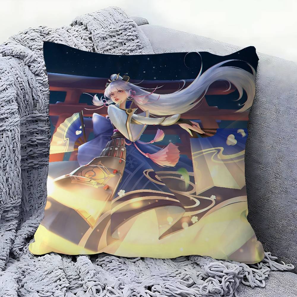 ИГРА Персонажи Камисато Аяка Наволочка Дюймы Фермерский Декор Домашние Наволочки Для Украшения Дивана 16x16Inch
