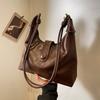 Tote Bag Women'S Leather Women'S Bag Maillard Large-Capacity High-End Shoulder Messenger Bag Luggage