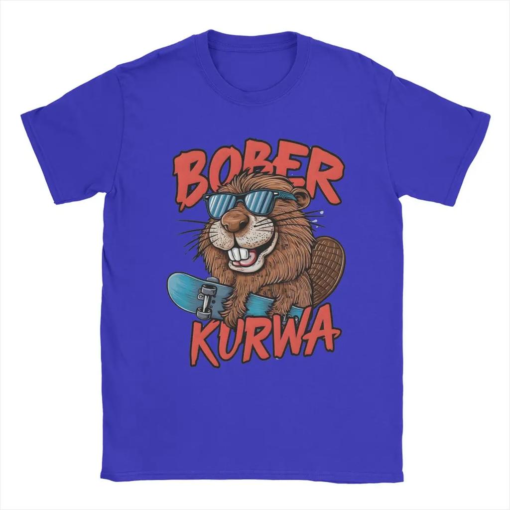 Men T-Shirt Kurwa Bobr Bober Beaver Boberek Cool Cotton Tee Shirt Short Sleeve T Shirt Round Collar Clothes Birthday Present