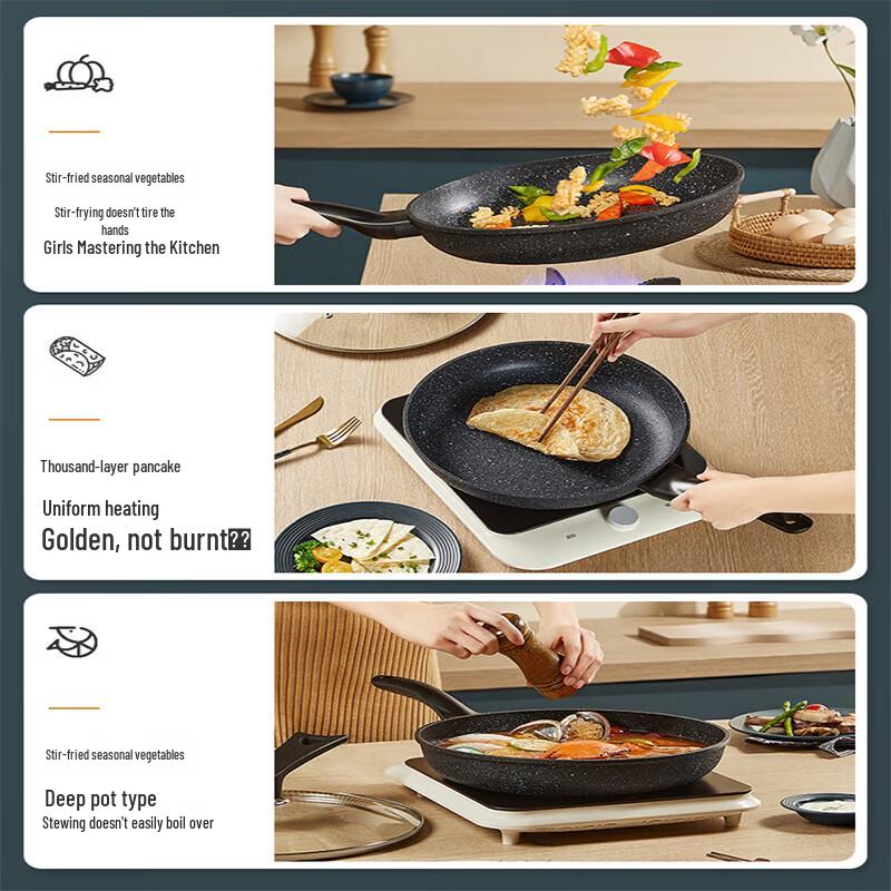 COOKER KING 24cm Maifan Stone Non-Stick Frying Pan