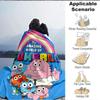 1pc The Amazing World of Gumball Cozy Print Blanket - Lightweight Warm Flannel Throw