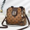 Cross pattern new contrasting color flip plaid printing large capacity single shoulder oblique span texture women's bag