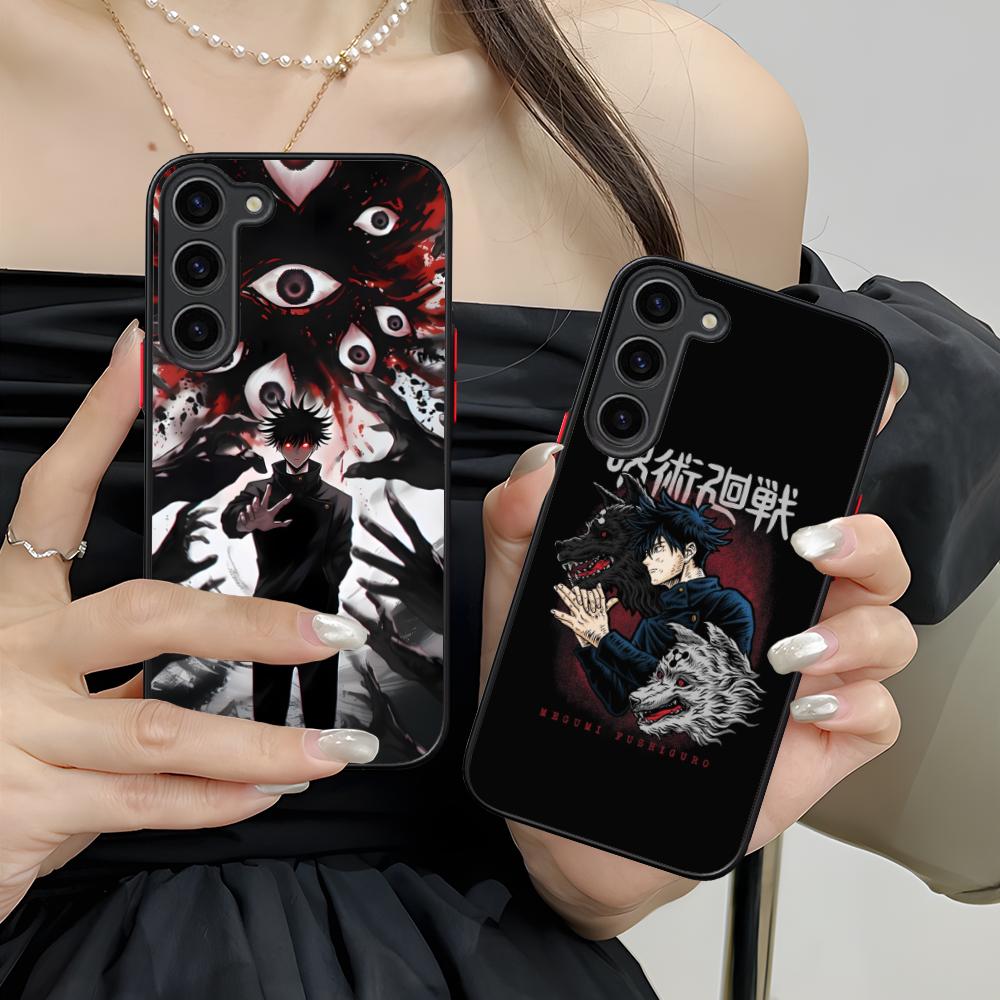 Jujutsu Kaisen Megumi Mobile Phone Case for Samsung Galaxy S25 S24 S23 S22 S21 Plus FE Ultra Colour Silicone Cover Luxury Cover