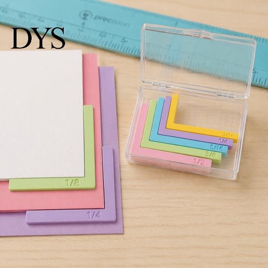 Creative DIY Project Tools 1 Set Paper Crafting Alignment Guides with Case, Color-Coded Plastic Rulers for Crafts Size Tabs, Precision Layering