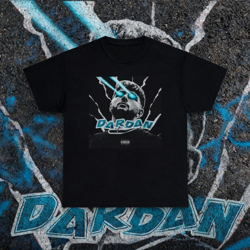 2025 Summer Dardan Rapper Music Tshirt Hiphop Art Heavyweight Tshirt Pure Cotton Street Fashion Trendy Casual Tshirt