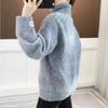 Faux Mink Fur Sweater for Women Thickened Winter and Autumn Outfits Turtleneck Striped Pullover Top Casual Knitted Sweater